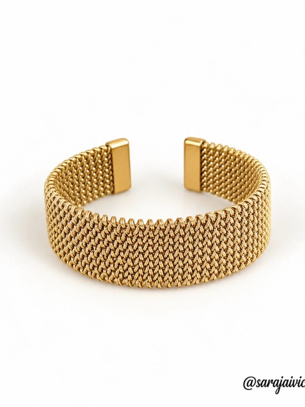 Gold color Mesh Cuff Bracelet - Men Accessories